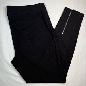 OLD NAVY Superskinny Black Leggings With Back Zippers Size Large